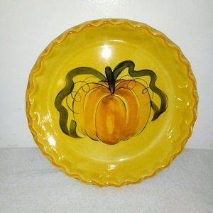 1971 Los Angeles Potteries Ovenware Pumpkin Pie Plate